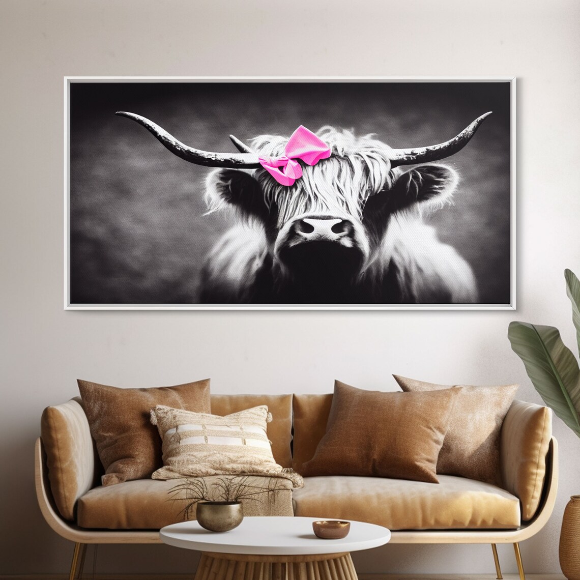 Highland Cattle Black-and-White Art Print, Farmhouse - Image 6