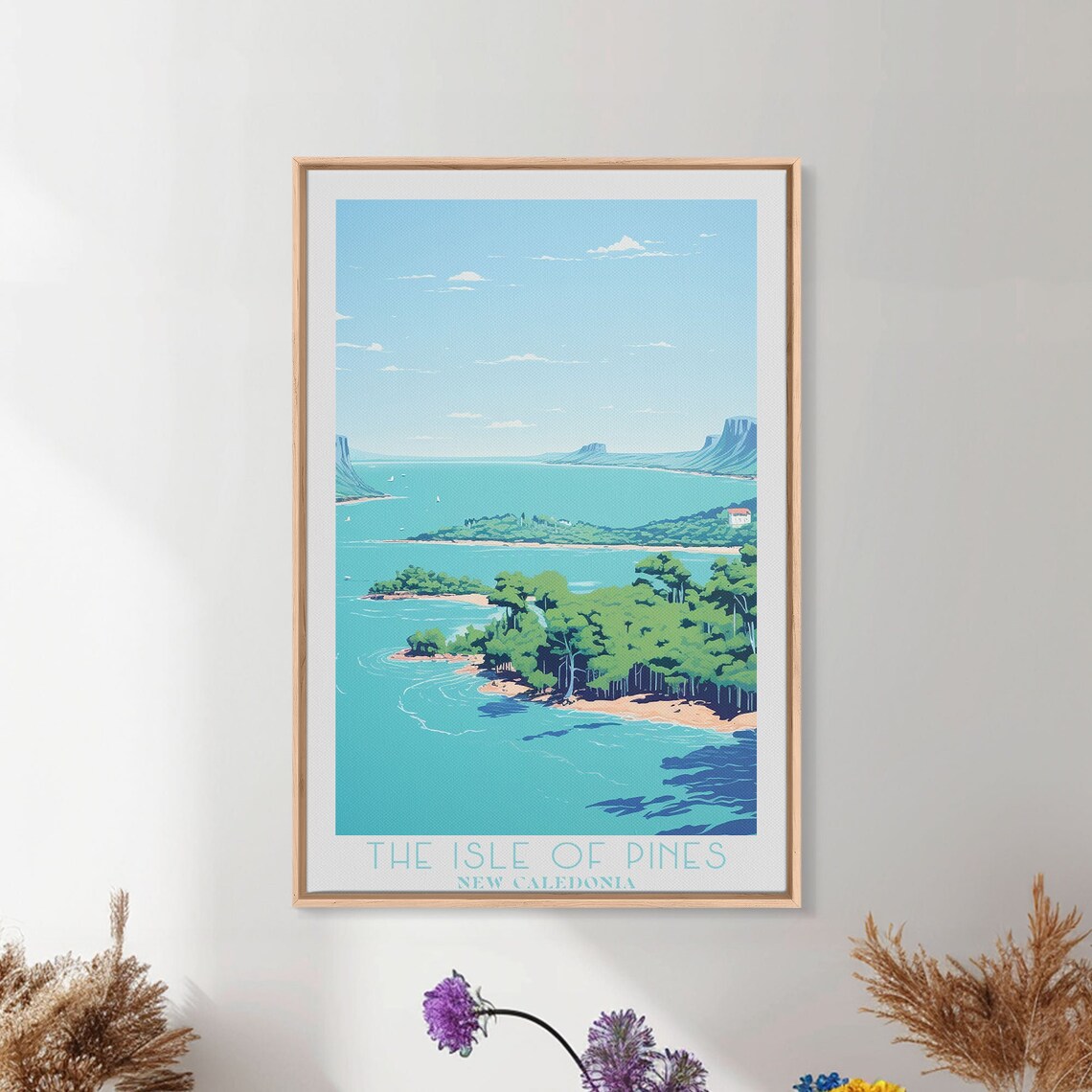 The Isle Of Pines New Caledonia Turquoise Lagoon Retro Travel Poster - Image 5
