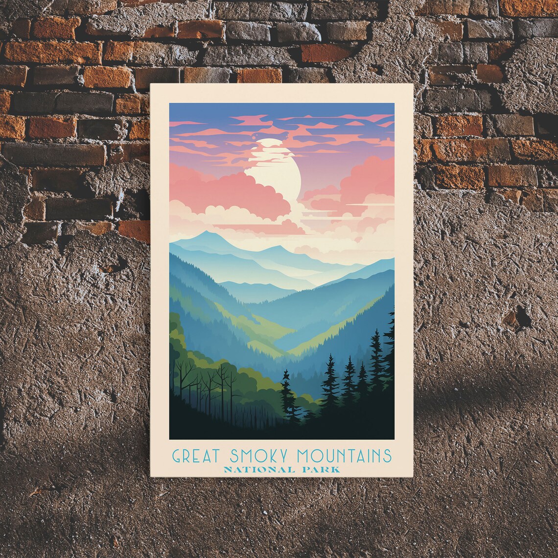 Great Smoky Mountains National Park, Mid-Century Art Print - Image 6