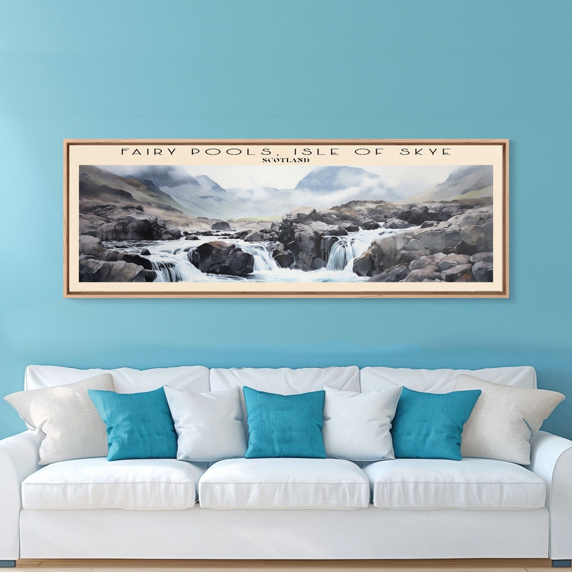 Fairy Pools Isle of Skye Scotland Misty Waterfall Stream Travel Poster - Image 4