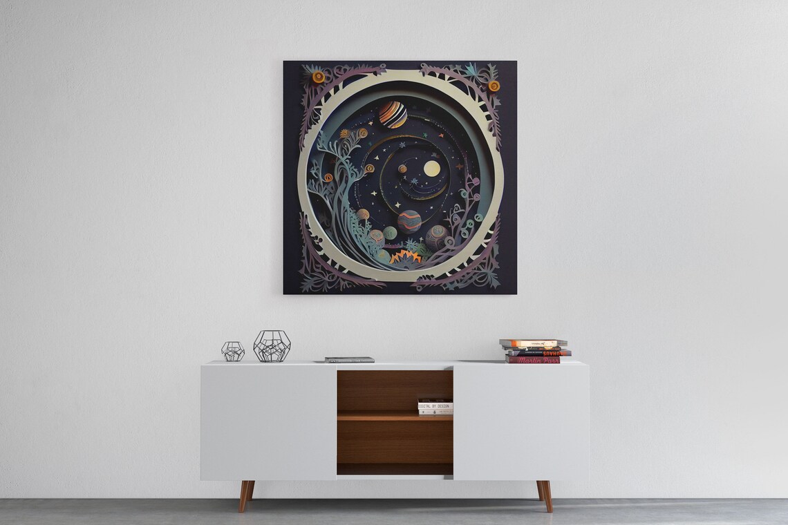 Van Gogh Starry Night Decoupage Layered Art Print - Image 5