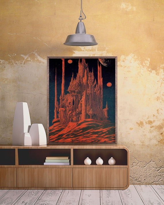 Gothic Eerie Castle Poster Print