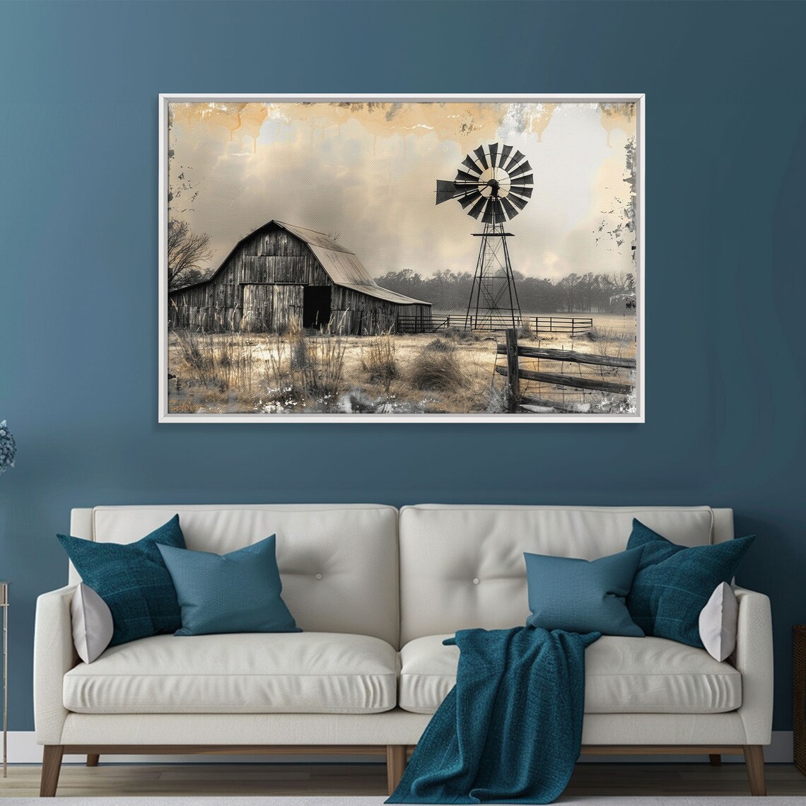 Old Barn Minimalist Farmhouse Rustic Art Print