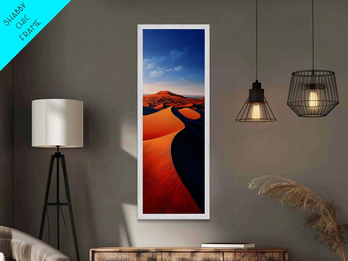 Serene Desert Sand Dunes Red Rock Landscape Minimalist Travel Poster - Image 6