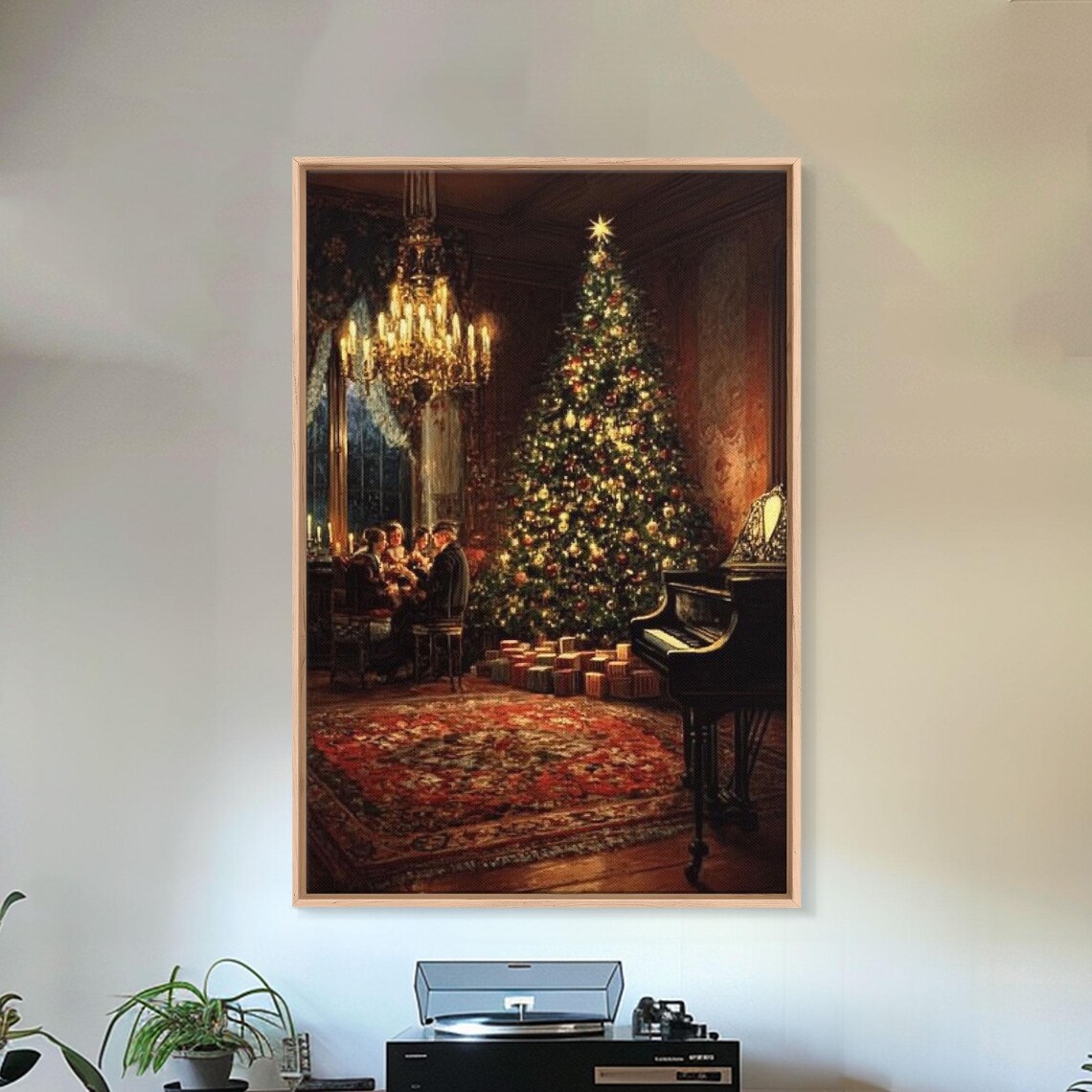 Vintage Victorian Christmas Tree, Holiday Art Print - Image 4