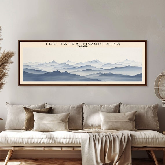 The Tatra Mountains Panoramic Wall Art Travel Poster Gift For Travel Lover Vacation Gift Slovakia Wall Art Home Decor Original Art