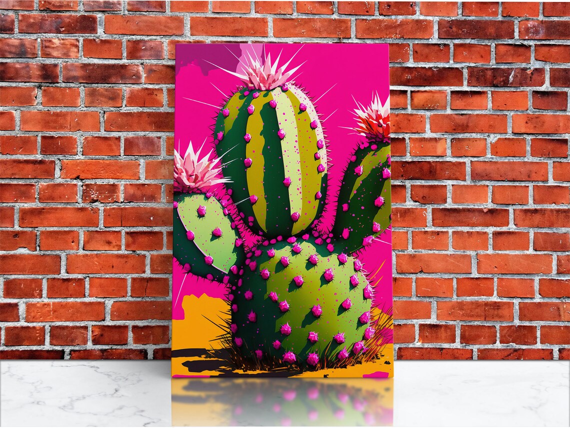 Cactus Pop Art Style Art Print, Southwestern Decor - Image 4