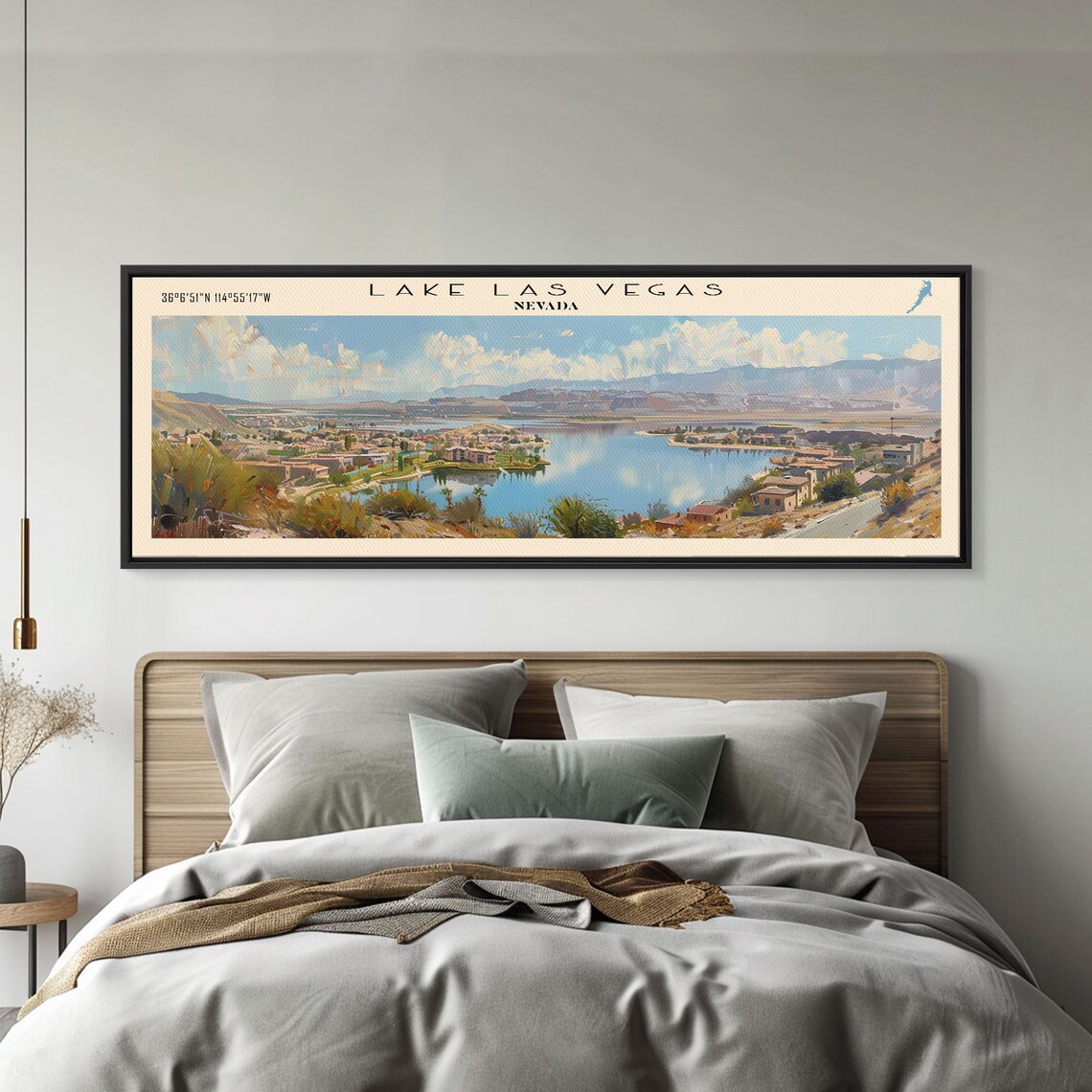 Lake Las Vegas Nevada Desert Mountain Marina Blue Water Travel Poster - Image 5