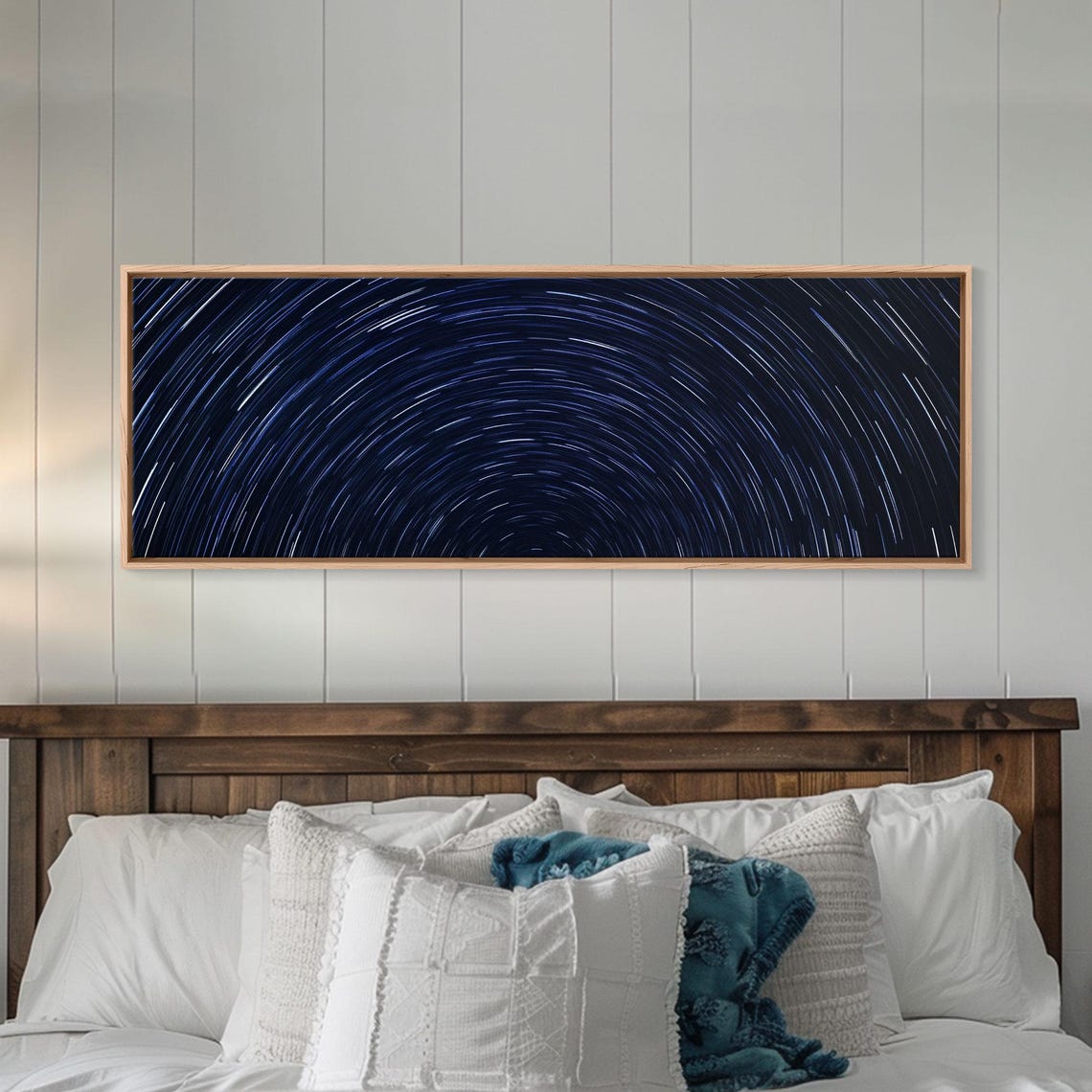 Star Trails Spiral Deep Blue Night Sky Long Exposure Photo Poster - Image 4