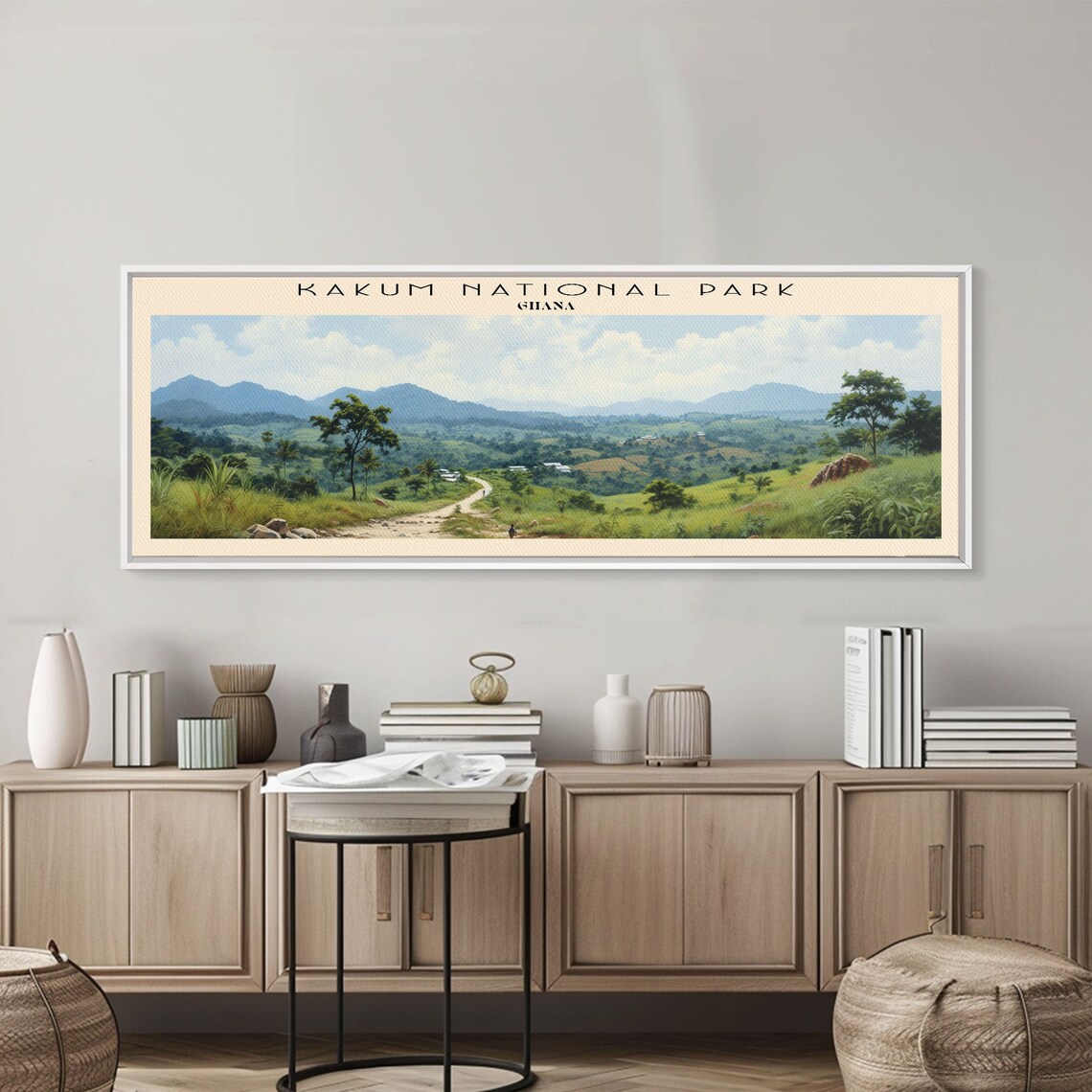 Kakum National Park Ghana Rainforest Hills Dirt Road Panoramic Travel Poster - Image 6