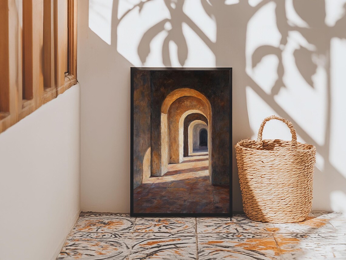 Sunlight Through The Pillars, Moroccan Style Art Print - Image 2