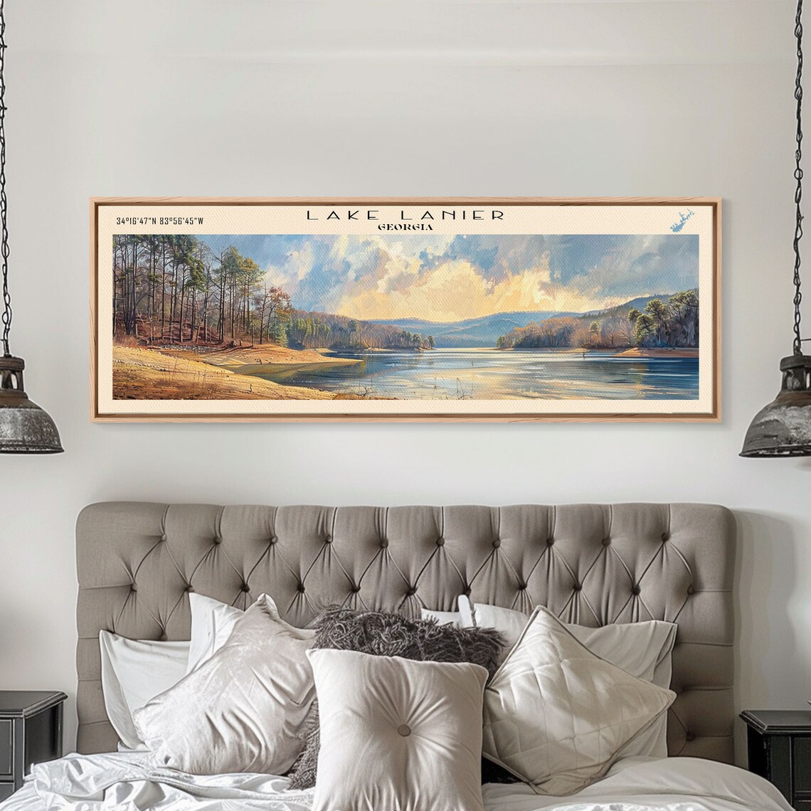 Lake Lanier Georgia Travel Poster, Scenic Lake View - Image 3