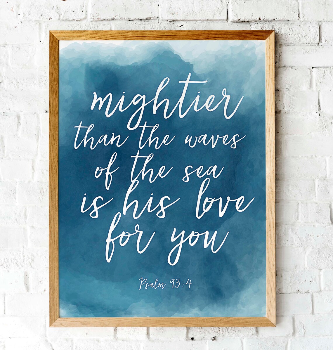 Psalm 93v4 Bible Verse Art Print, Christian Scripture - Image 3