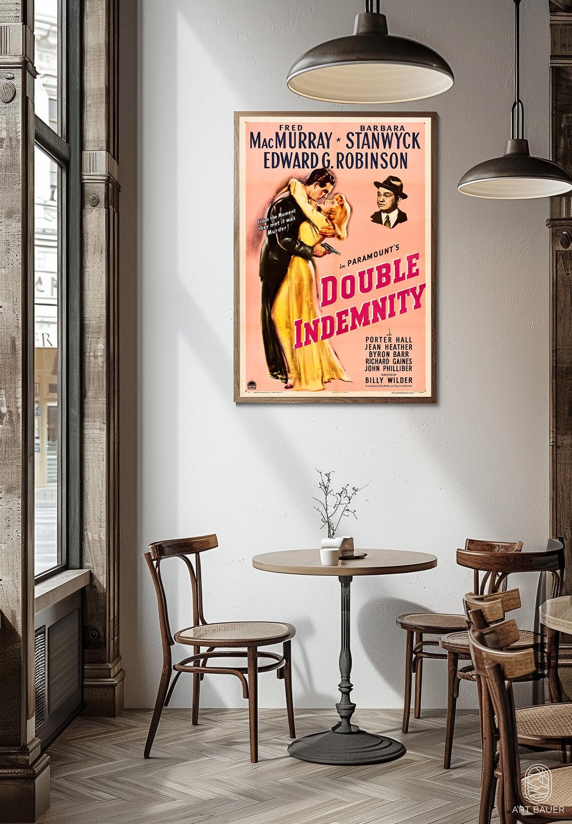 Double Indemnity Vintage Film Poster, Classic Noir - Image 2