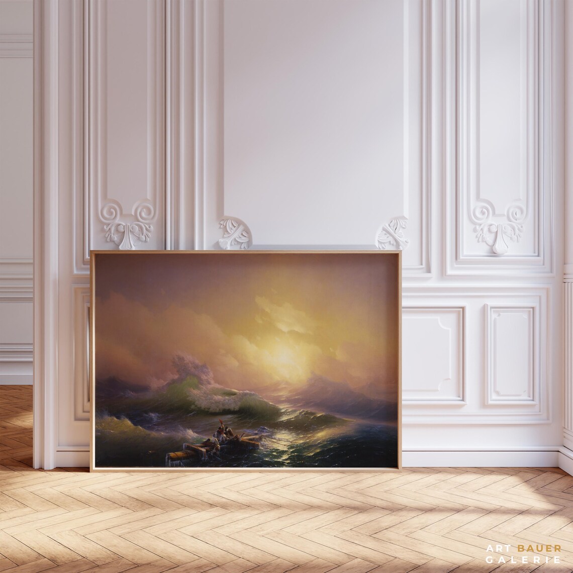 Ninth Wave Framed Print Ivan Aivazovsky 1850 Maritime Art Nautical Decor Ocean Wall Art Coastal Decor - Image 2