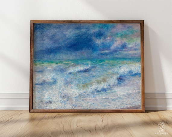 Auguste Renoir Seascape Nautical Decor Original Artwork Framed Art Print Gift Idea Vintage Framed Picture 1897