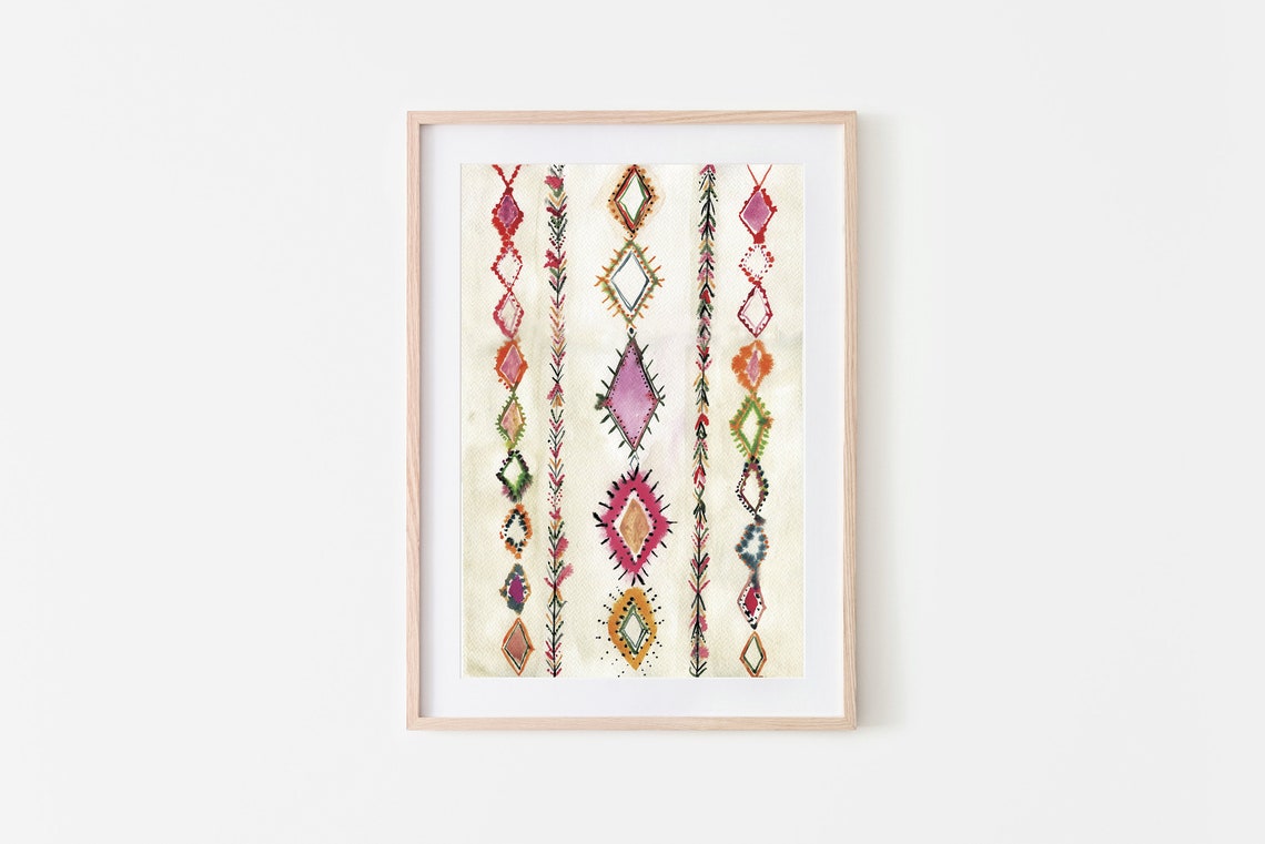Moroccan Decor Boho Wall Decor Moroccan Rug Print Abstract Prints Abstract Art Eclectic Art Print Boho Prints Moroccan Art