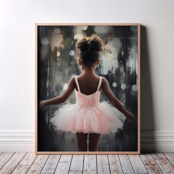 Ballet Wall Art Dance Ballerina Black Gift For Dancers Oil Painting Music Home Decor