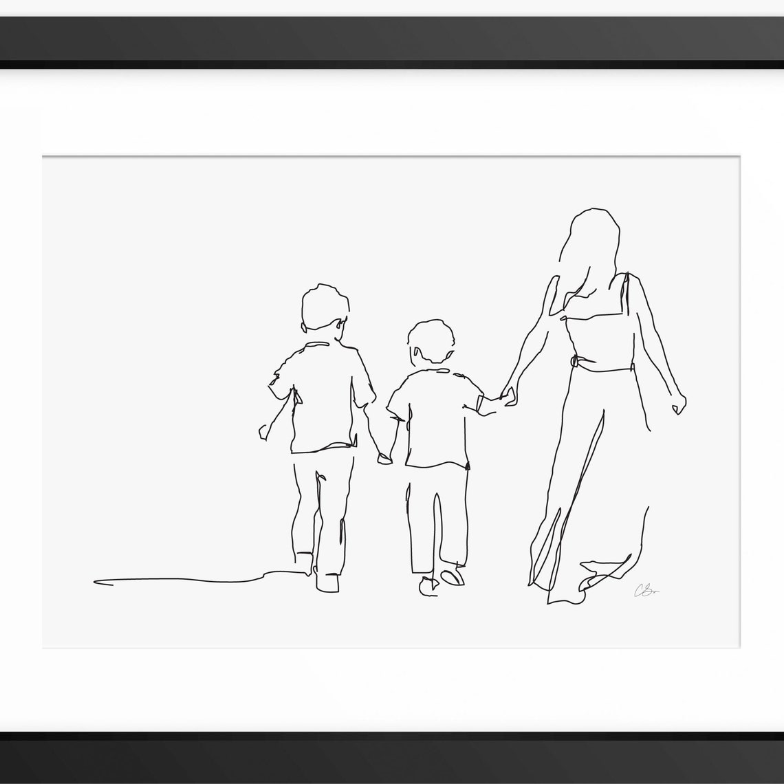 Mother And Children Art Mother And Children Portrait Mother And Sons Print Family Print Family Portrait Family Art Mothers Day Print