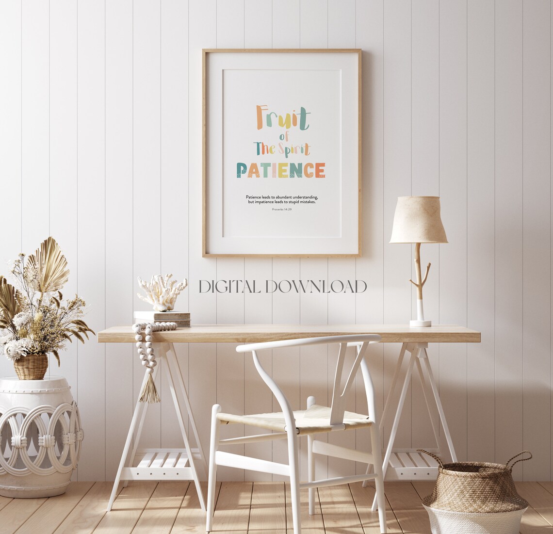 Fruit Of The Spirit Patience Colorful Kids Nursery Verse Poster - Image 3
