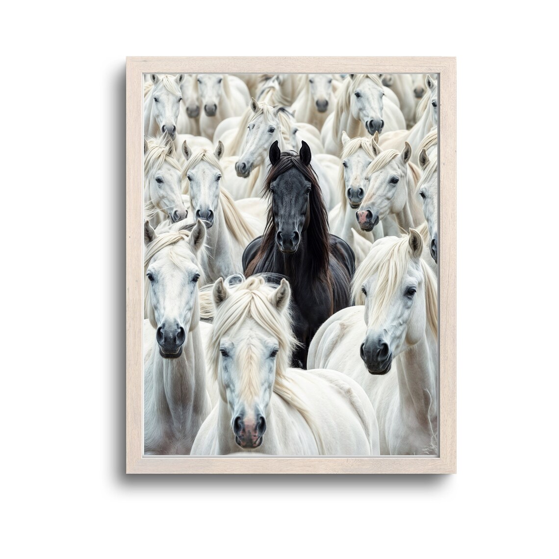 Black Horse Poster Print, Equine Wall Art