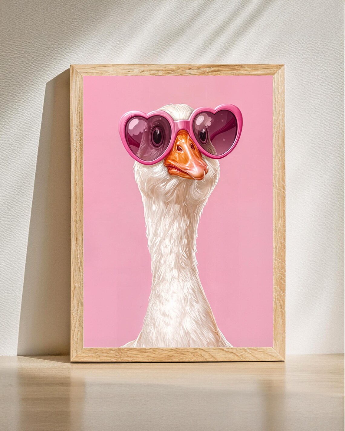 Goose Art Print, Modern Animal Gift Decor