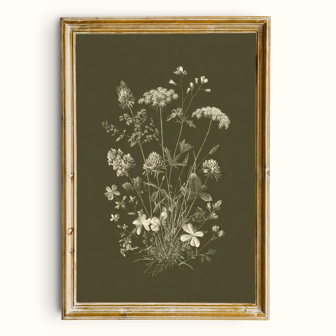 Green Botanical Minimal Floral Illustration Art Print