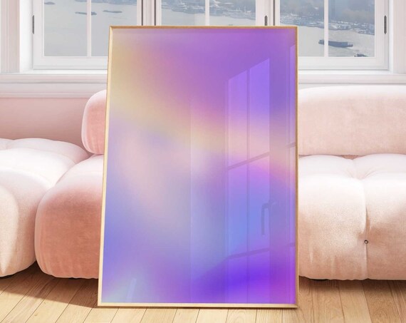 Purple Aura Gradient Lavender Pastel Minimalist Aesthetic Poster