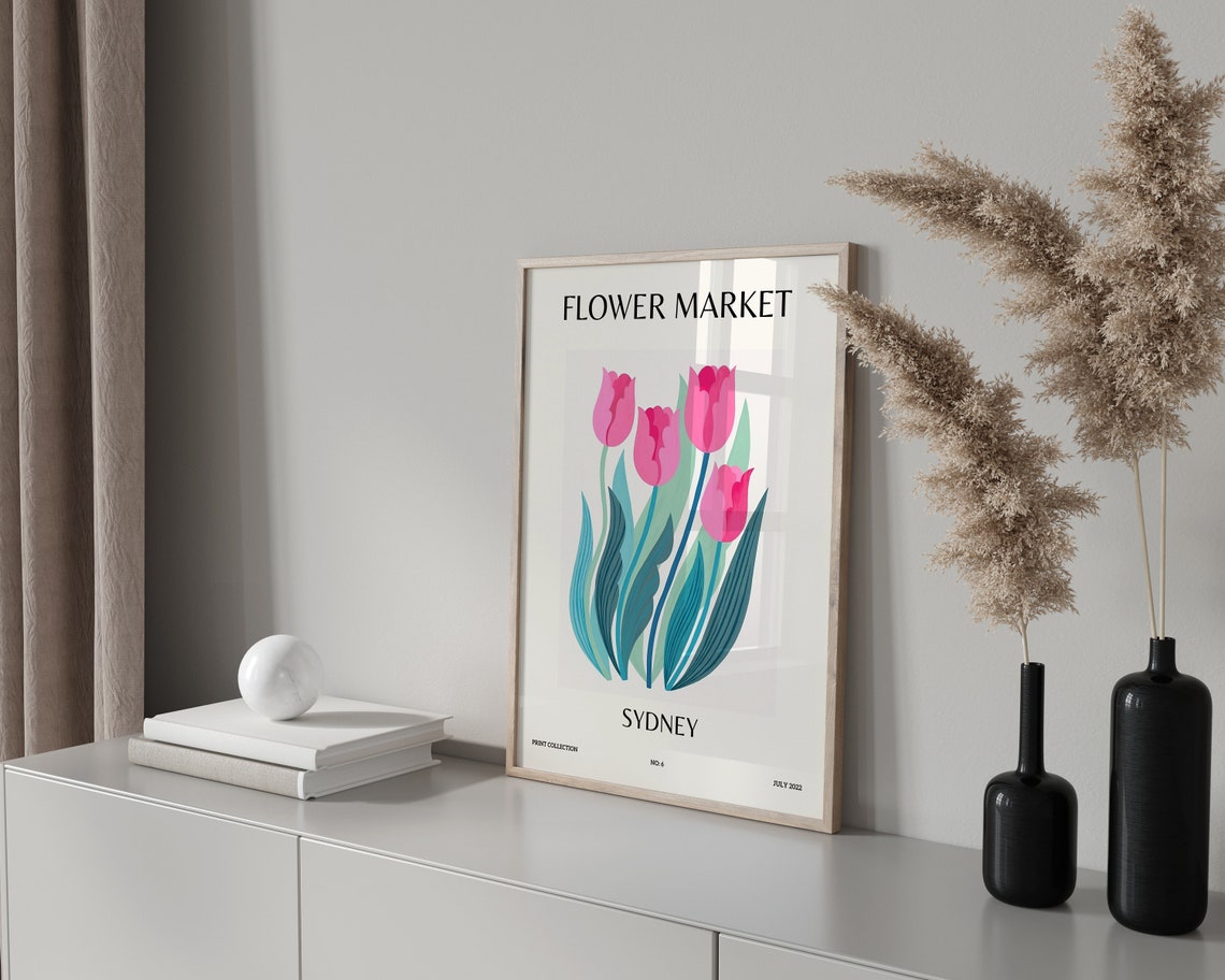 Flower Market Poster Flower Market Sydney Print Matisse Flower Flower Market Print Botanical Wall Art Print Flower Decor - Image 2