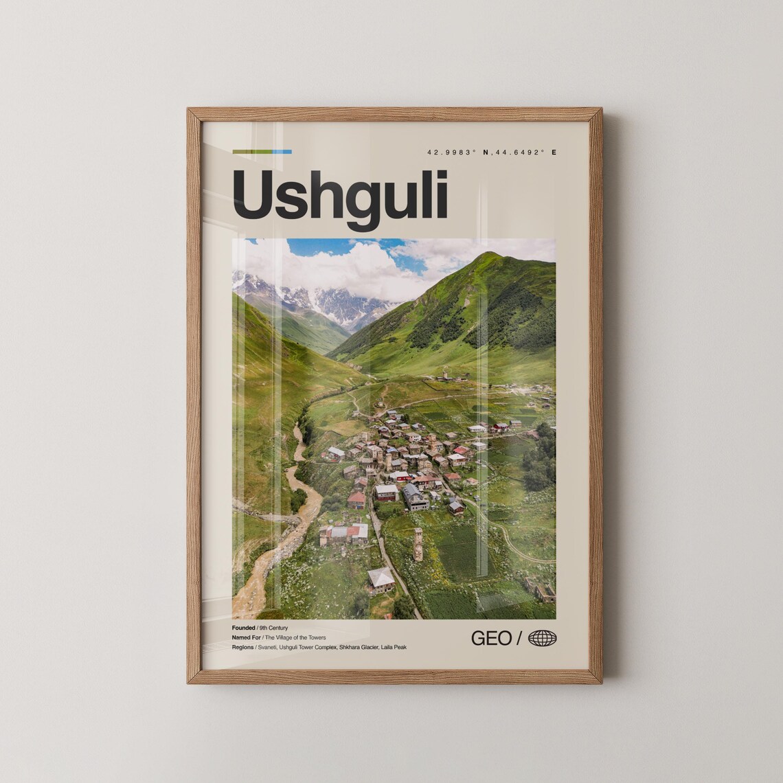 Ushguli Georgia Village Of The Towers Mountain Travel Photo Poster