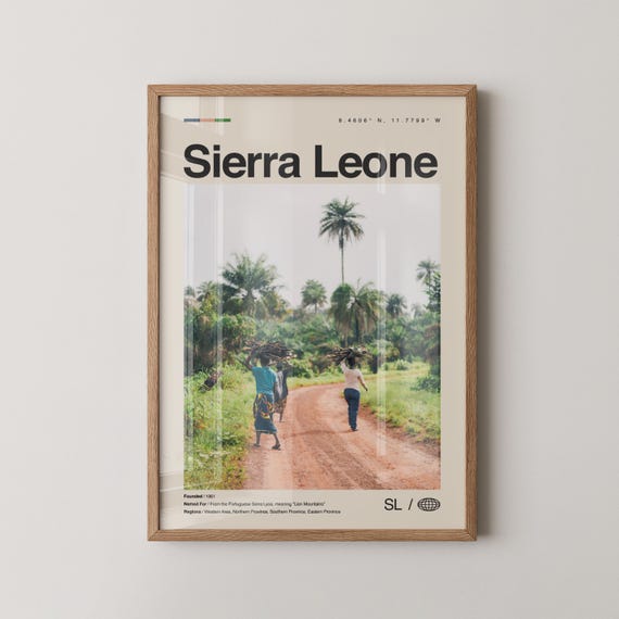 Sierra Leone Print Wall Art Poster Photo Decor Freetown Africa