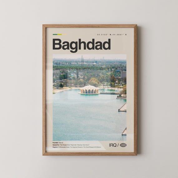 Baghdad Print Wall Art Poster Photo Almustansiriya School Alshaheed Monument Tower