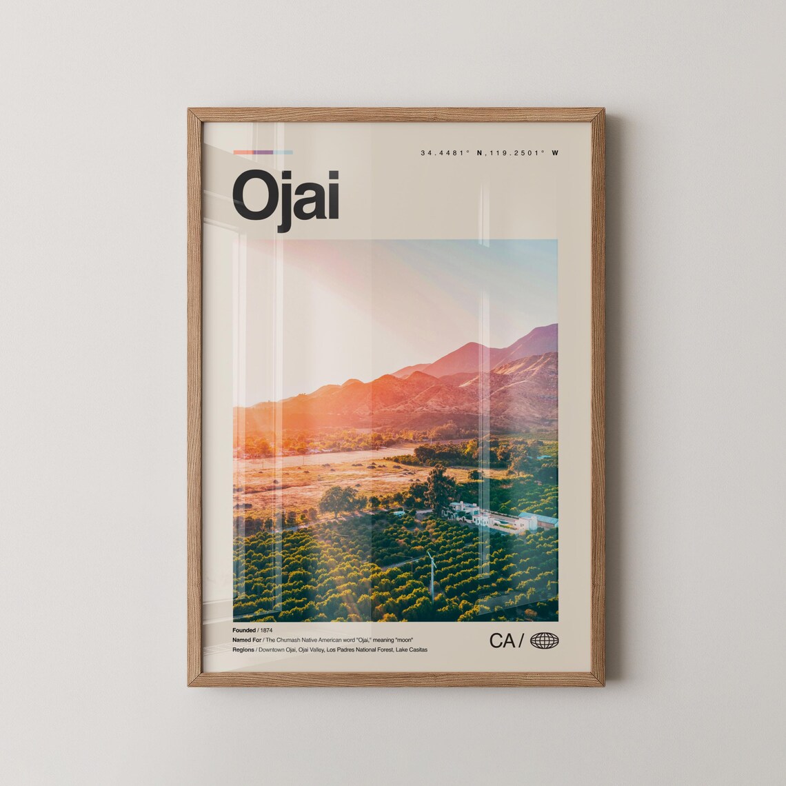 Ojai Valley, Los Padres National Forest Travel Poster