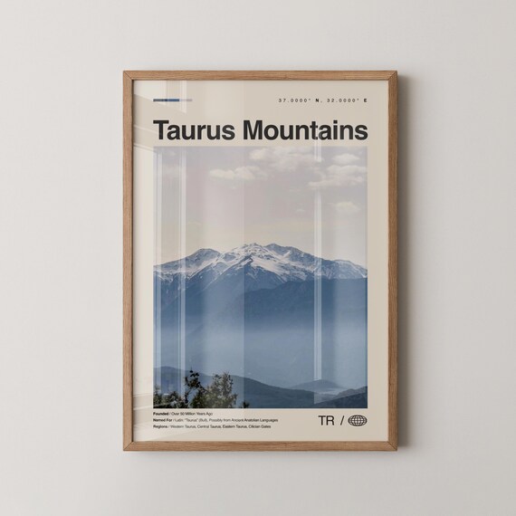 Taurus Mountains Print Wall Art Poster Photo Dcor