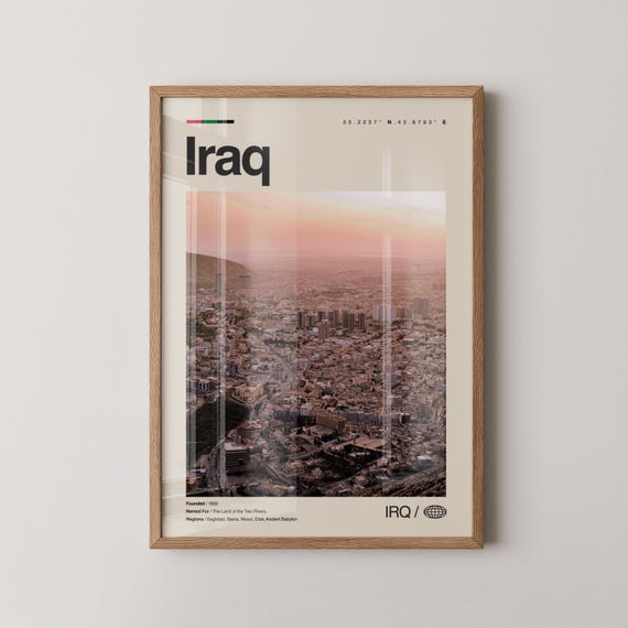 Iraq Print Wall Art Poster Photo Mesopotamian Heritage Baghdad Erbil Babylon Ancient Ruins Tigris River