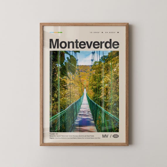 Monteverde Print Wall Art Poster Photo Dcor Costa Rica