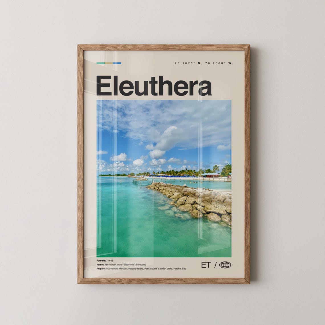 Eleuthera Print Wall Art Poster Photo Dcor Bahamas