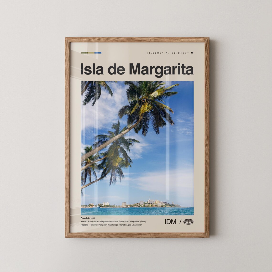 Isla de Margarita Venezuela Caribbean Beach Photo Travel Poster