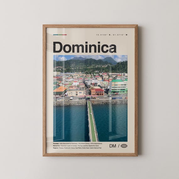 Dominica Print Wall Art Poster Photo Decor Country Roseau Caribbean