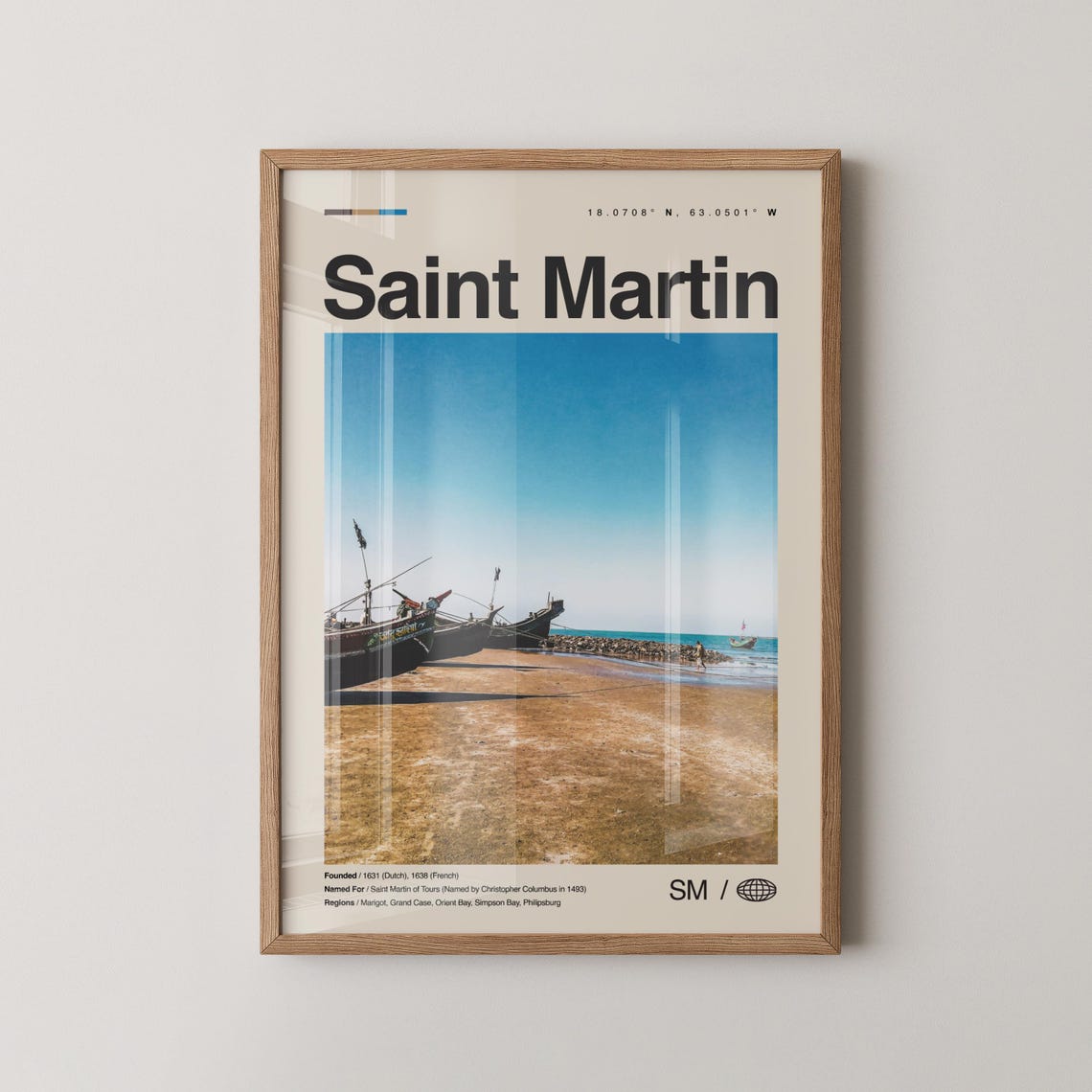 Saint Martin Print Wall Art Poster Photo Dcor Caribbean