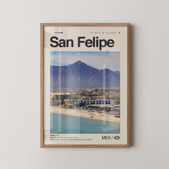 San Felipe Print Mexico Wall Art Poster Photo Beach Malecn Valle De Los Gigantes El Dora