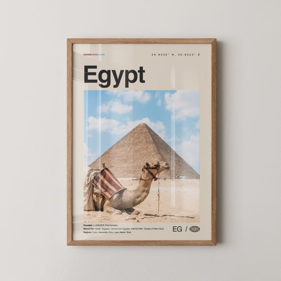 Egypt Print No 2 Wall Art Poster Photo Decor Cairo Arab Republic Sinai Africa