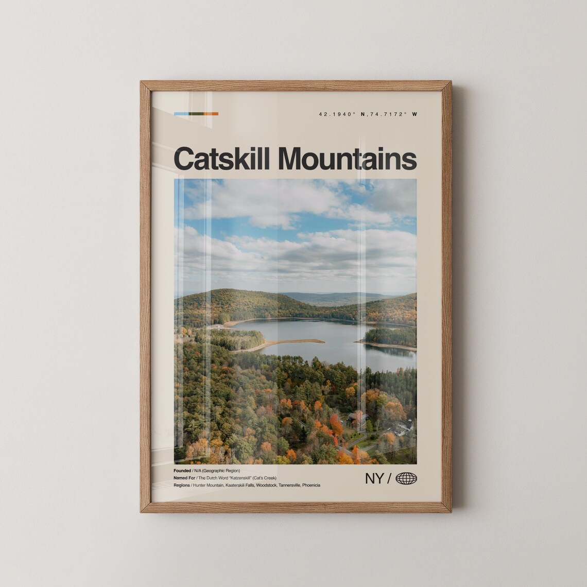 Catskill Mountains New York Travel Poster, Kaaterskill