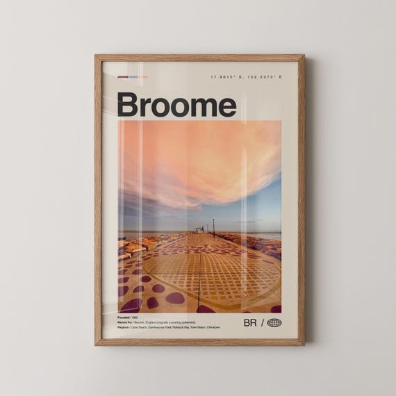 Broome Print Wall Art Poster Photo Dcor Western Australia