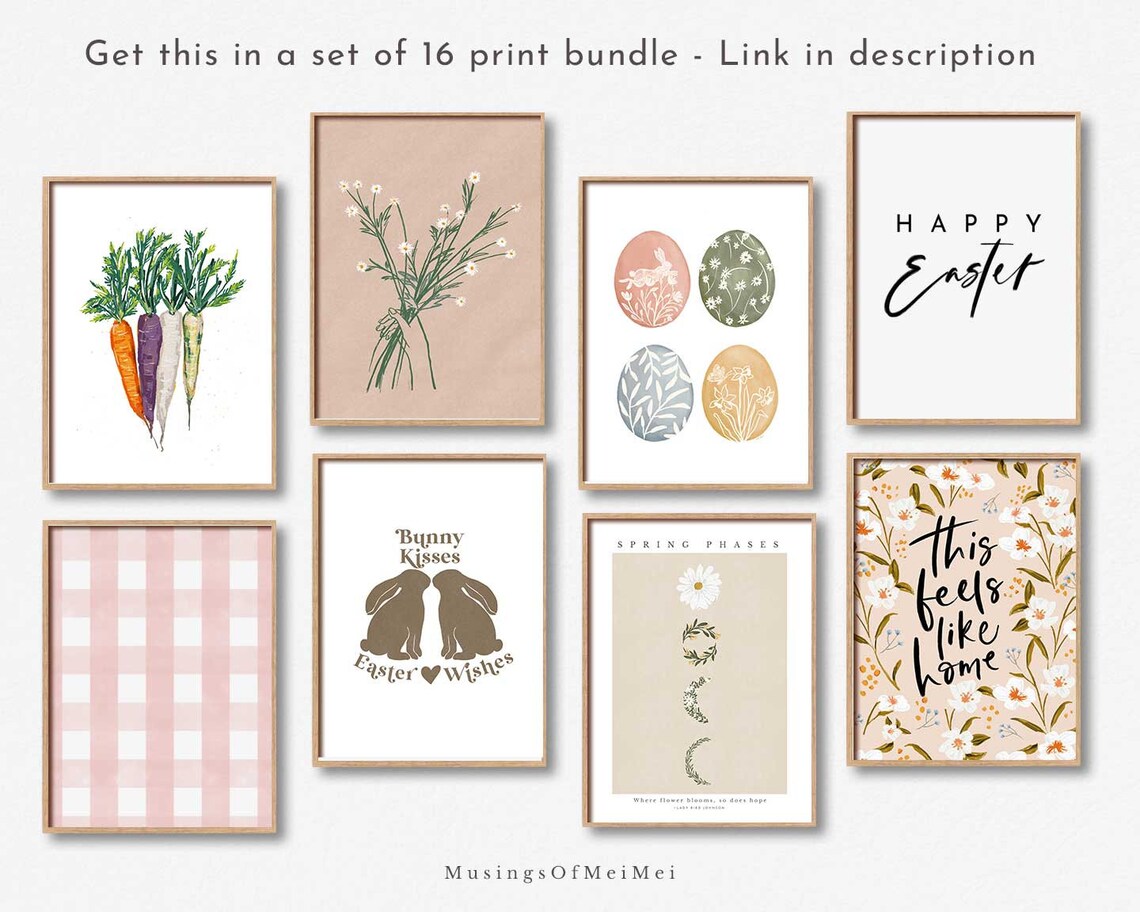 Easter Duck Boho Nursery Art Print, Neutral Decor - Image 2