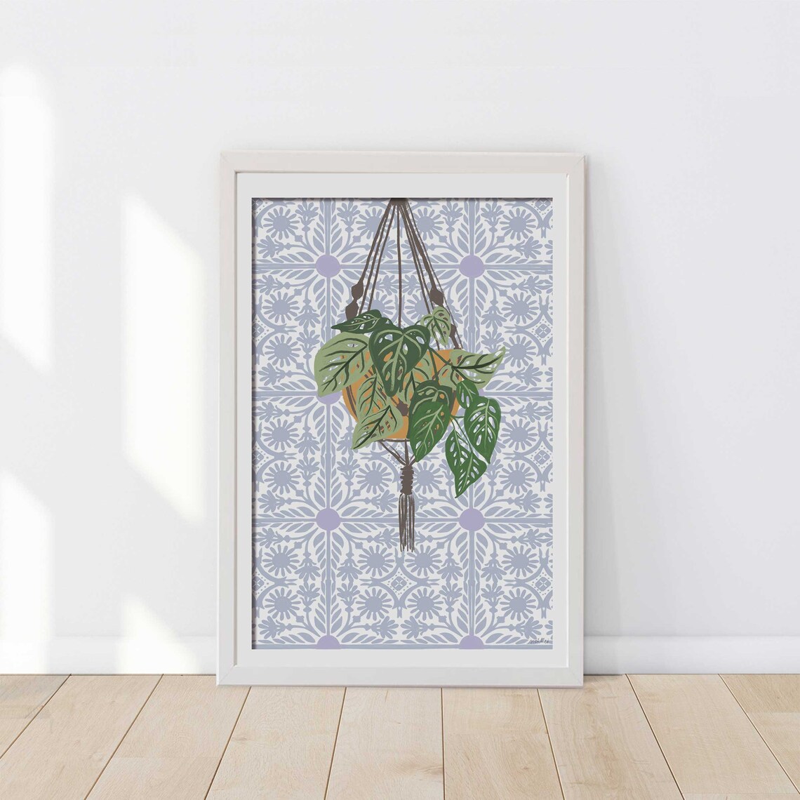 Lisbon Tiles Botanical Plant Wall Art Print - Image 2