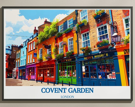 Vintage Covent Garden Travel Posters Neals Yard Art Pieces Capturing The Essence Of Londons Apple Market