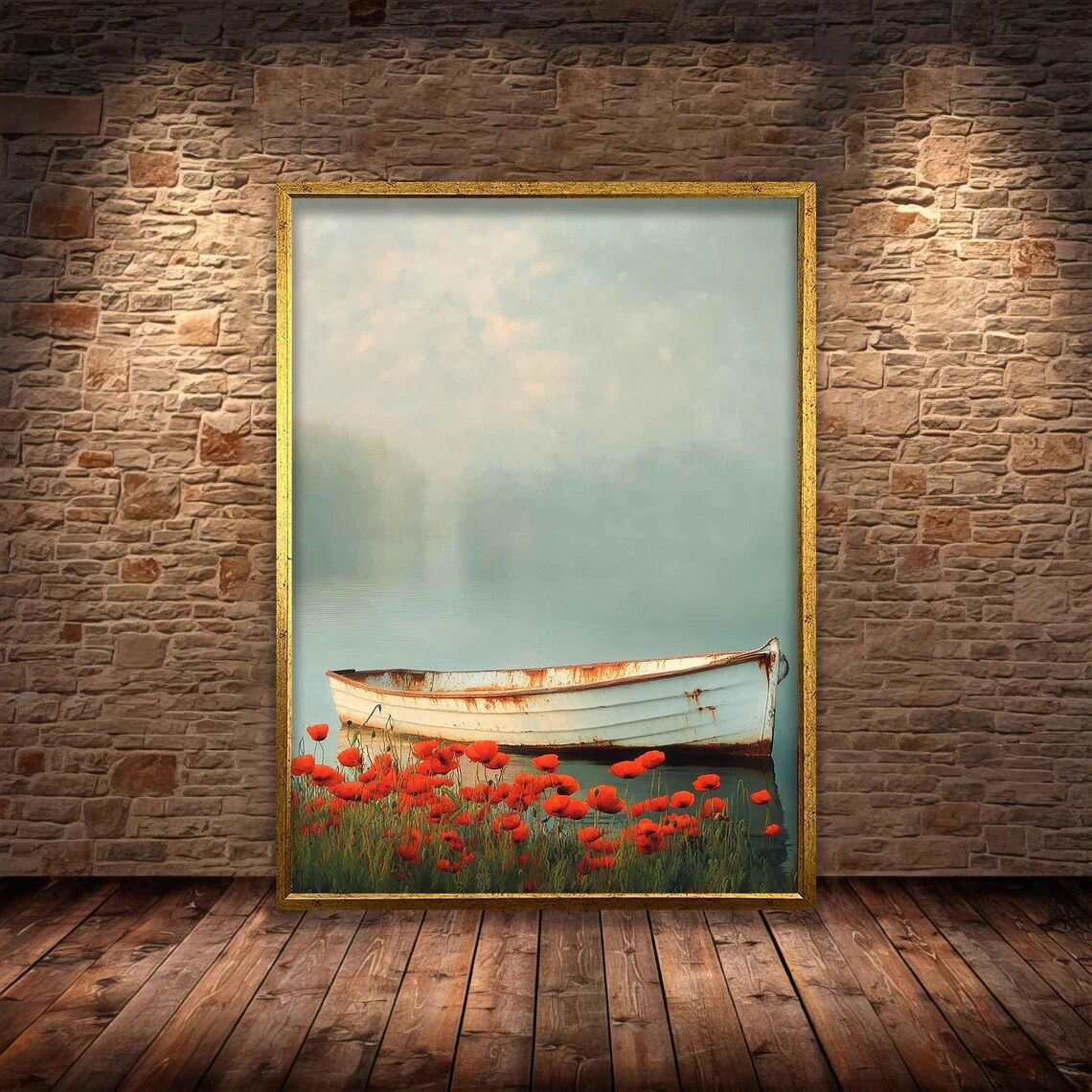 Classic Row Boat On The Beach Nautical Charm Cottage Farmhouse Decor Coastal Vintage - Image 4