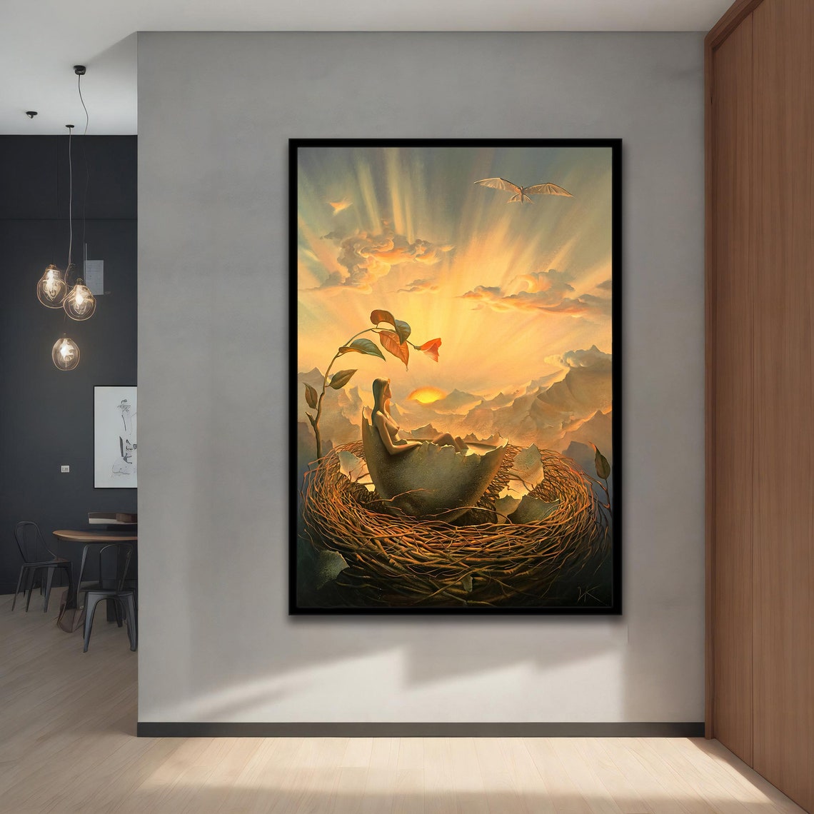 Vladimir Kush The Birth Of Love On Vladimir Kush Sun And Egg Print Vladimir Kush Egg Painting Art Vladimir Kush Sun Wall Art - Image 4