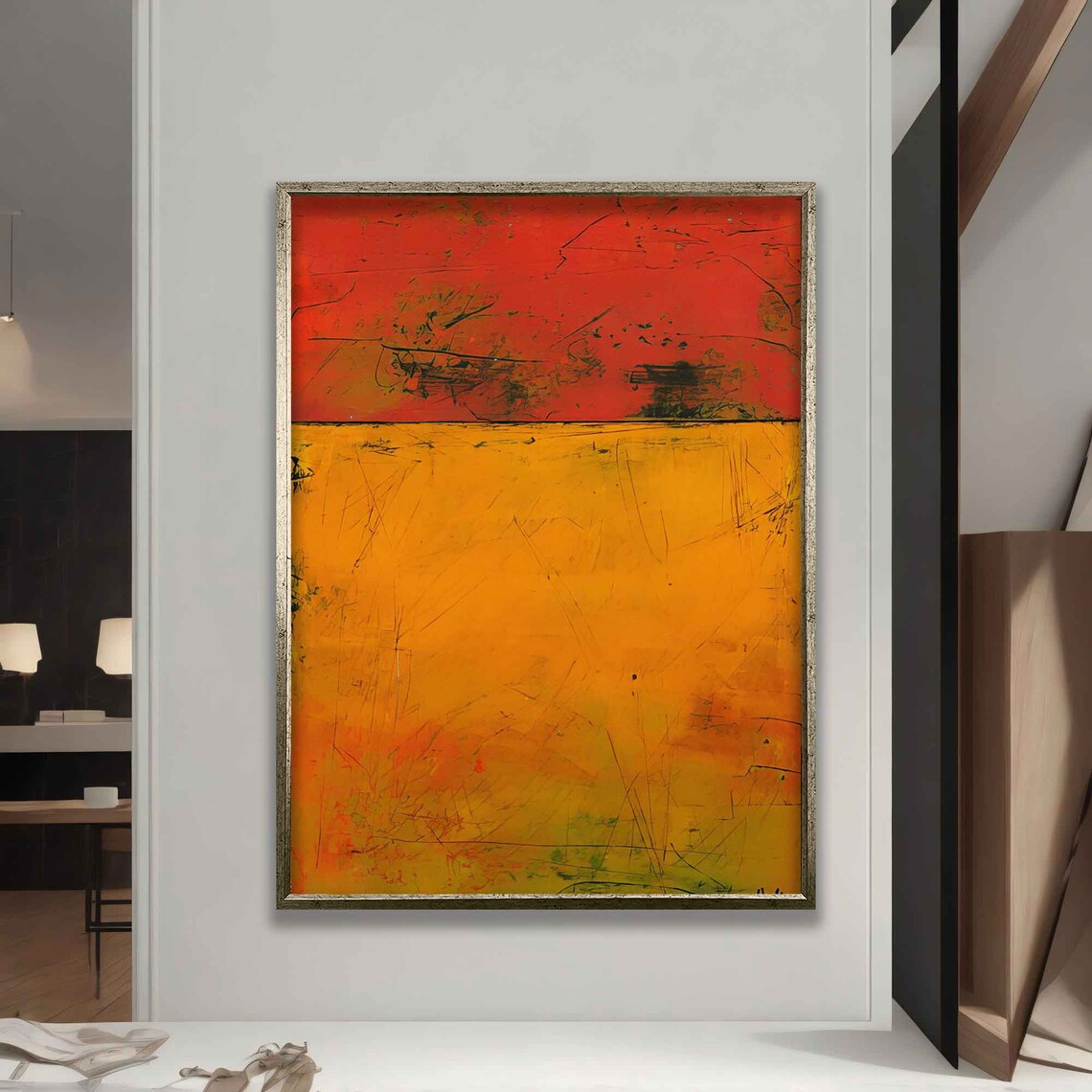 Mark Rothko Orange And Red Abstract Art Print - Image 5
